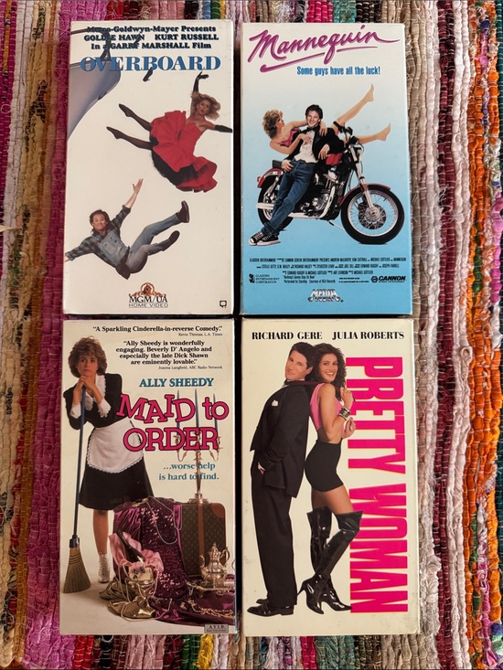 Other - 4 VHS 📼 includes unopened original OVERBOARD, Maid to Order, Mannequin, plus -